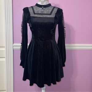 Dark in love velvet lace dress goth gothic lolita whimsigoth vampire victorian